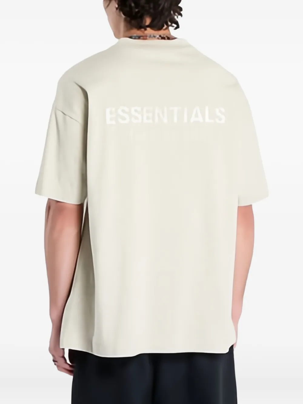 FEAR OF GOD ESSENTIALS logo-plaque short-sleeve T-shirt - Beige