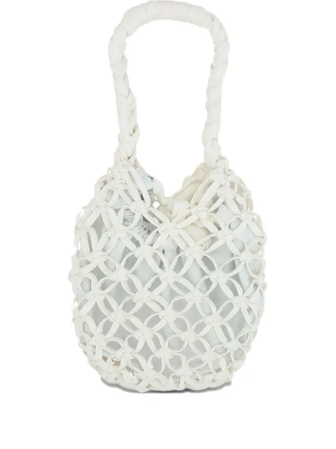 Comme Des Garçons Comme Des Garçons net-weave leather tote bag