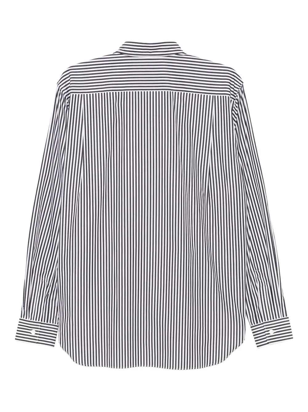 Comme des Garçons Homme Plus patchwork striped shirt Zwart