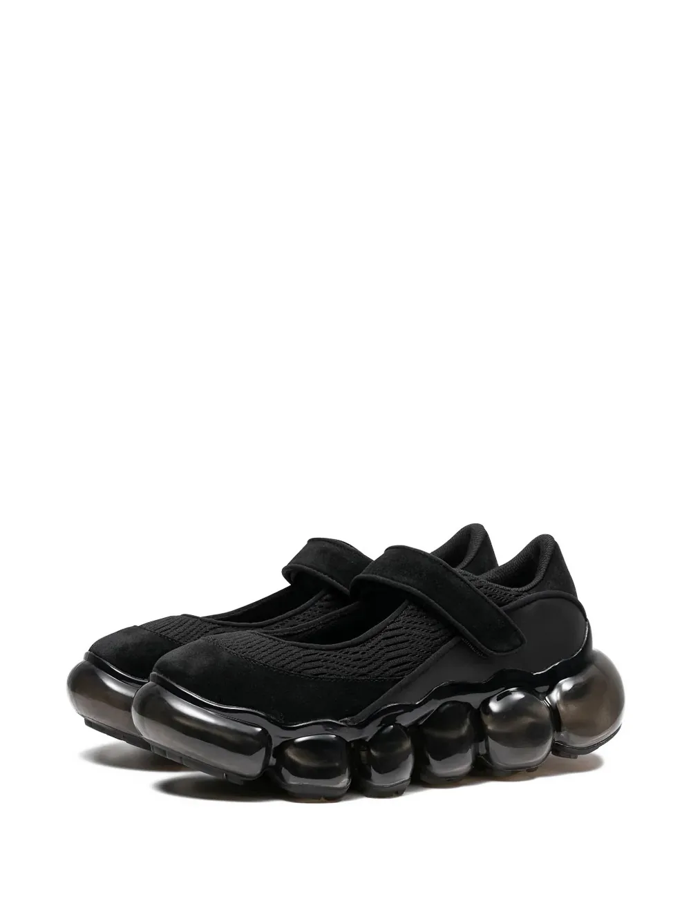 GROUNDS Moopie Mary Jane sneakers met bubbelzool - Zwart