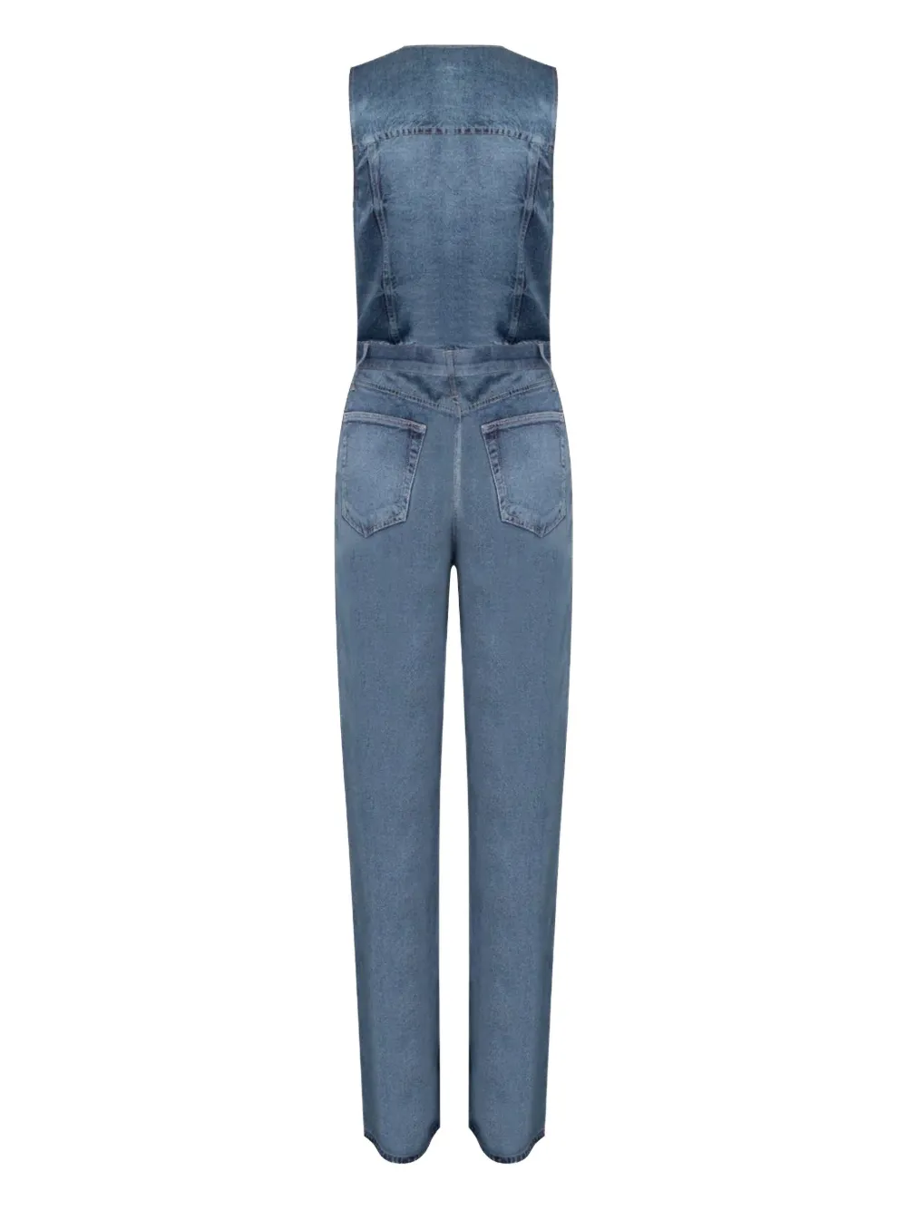 Rag & Bone Denim Button-fastening Jumpsuit In Blue