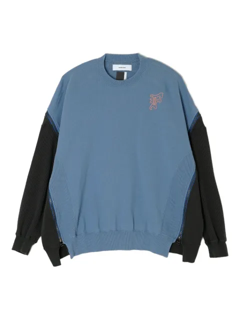 Facetasm colour-block zip-detail sweatshirt