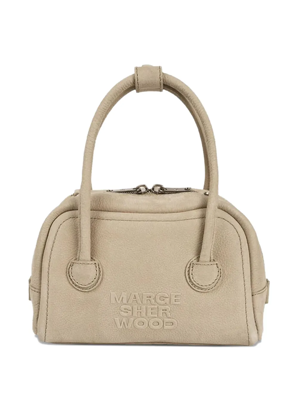 Marge Sherwood embossed-logo top-handle tote bag | Neutrals | Image 1