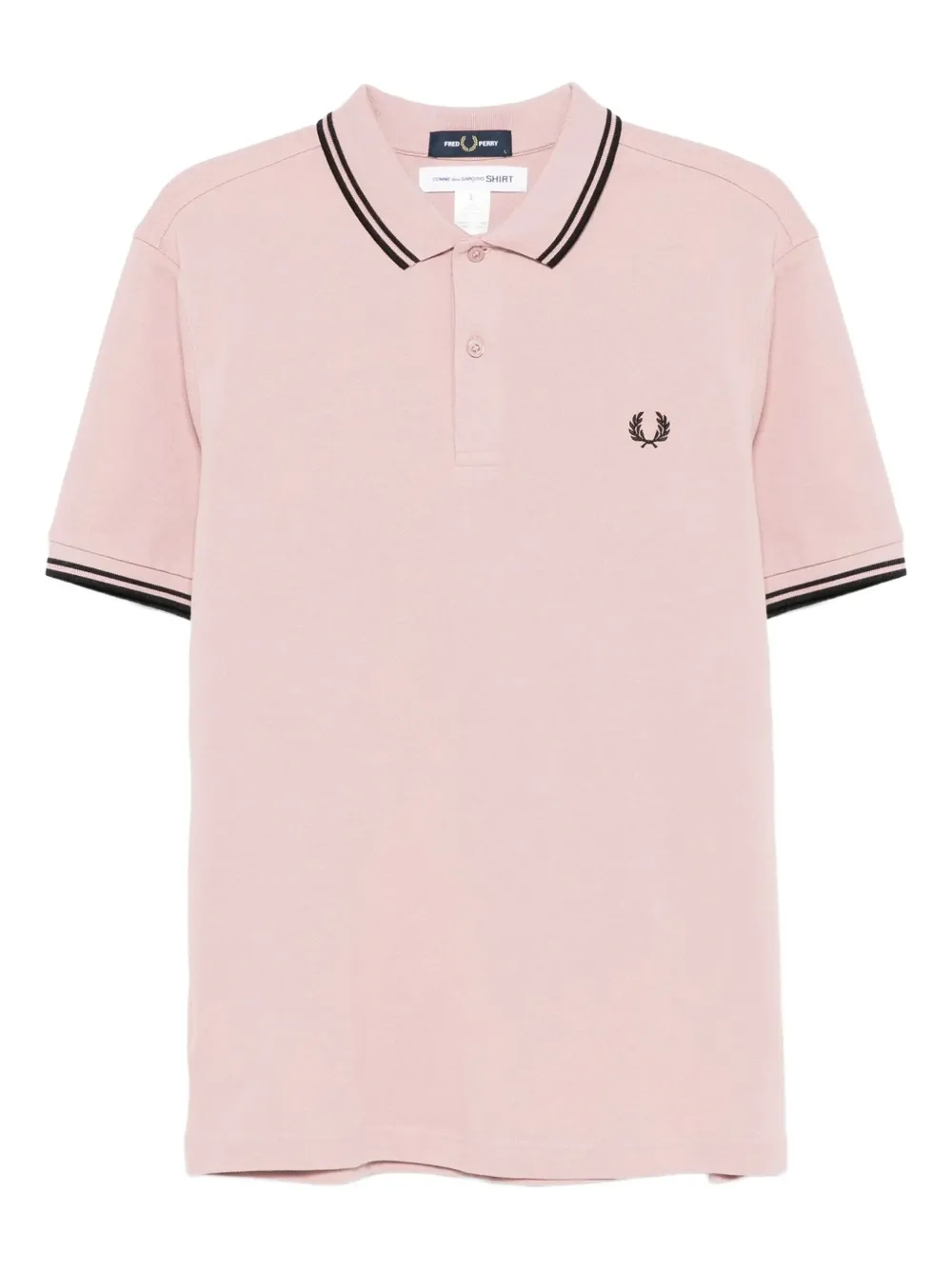 Comme Des Garçons Shirt polo à finitions rayées | rose | Image 1