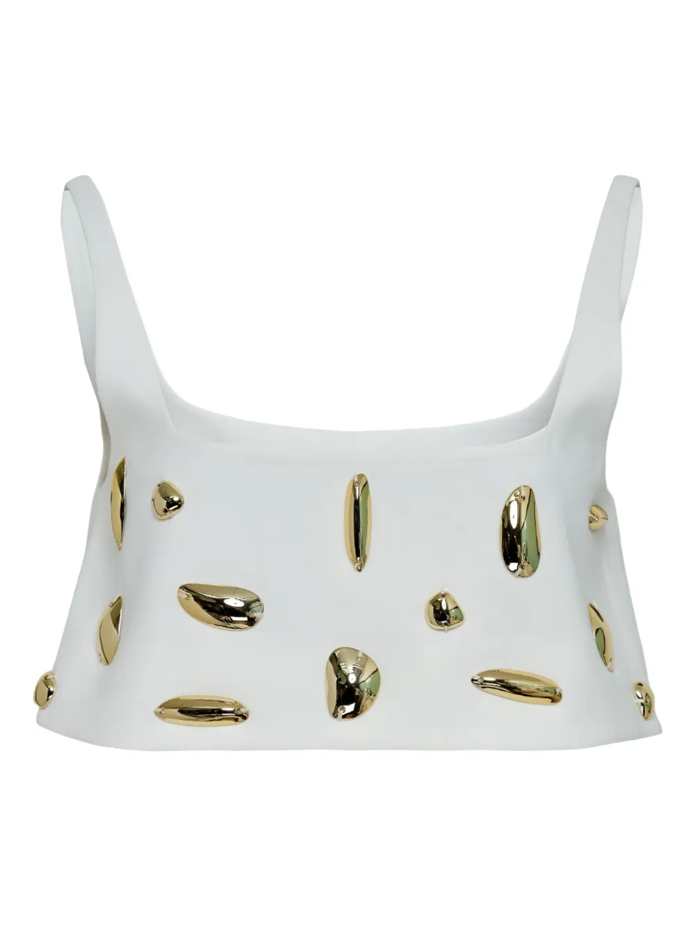 Alexia Lya embellished scoop-neck top | White | Image 1