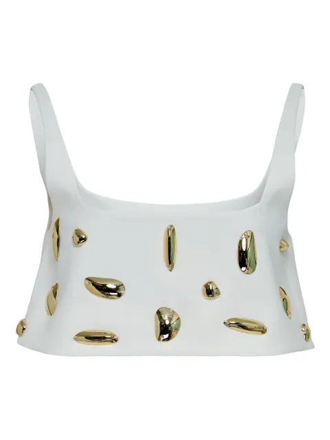 Alexia Lya embellished scoop-neck top