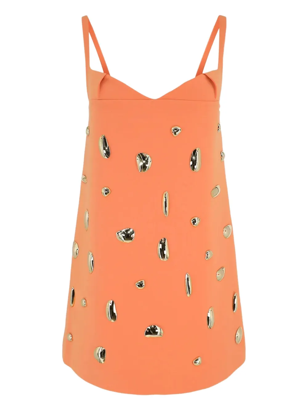 Alexis Larsen jurk verfraaid met metallic-effect Oranje