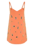 Alexis Larsen metallic-embellished dress - Orange