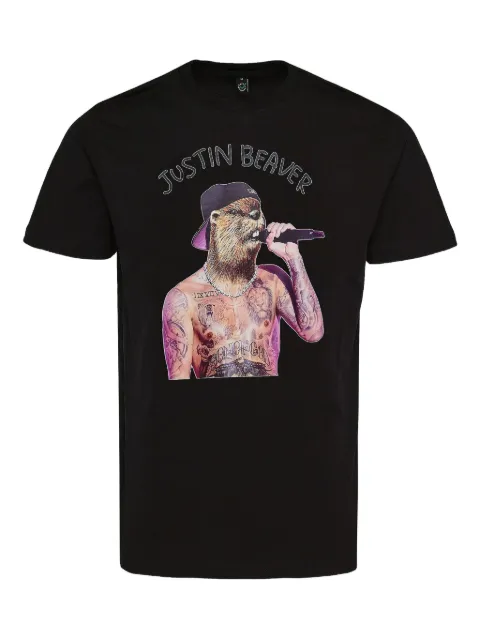 Black Score graphic-print T-shirt