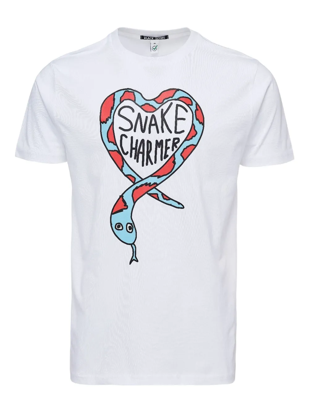 Black Score cotton T-shirt | White | Image 1