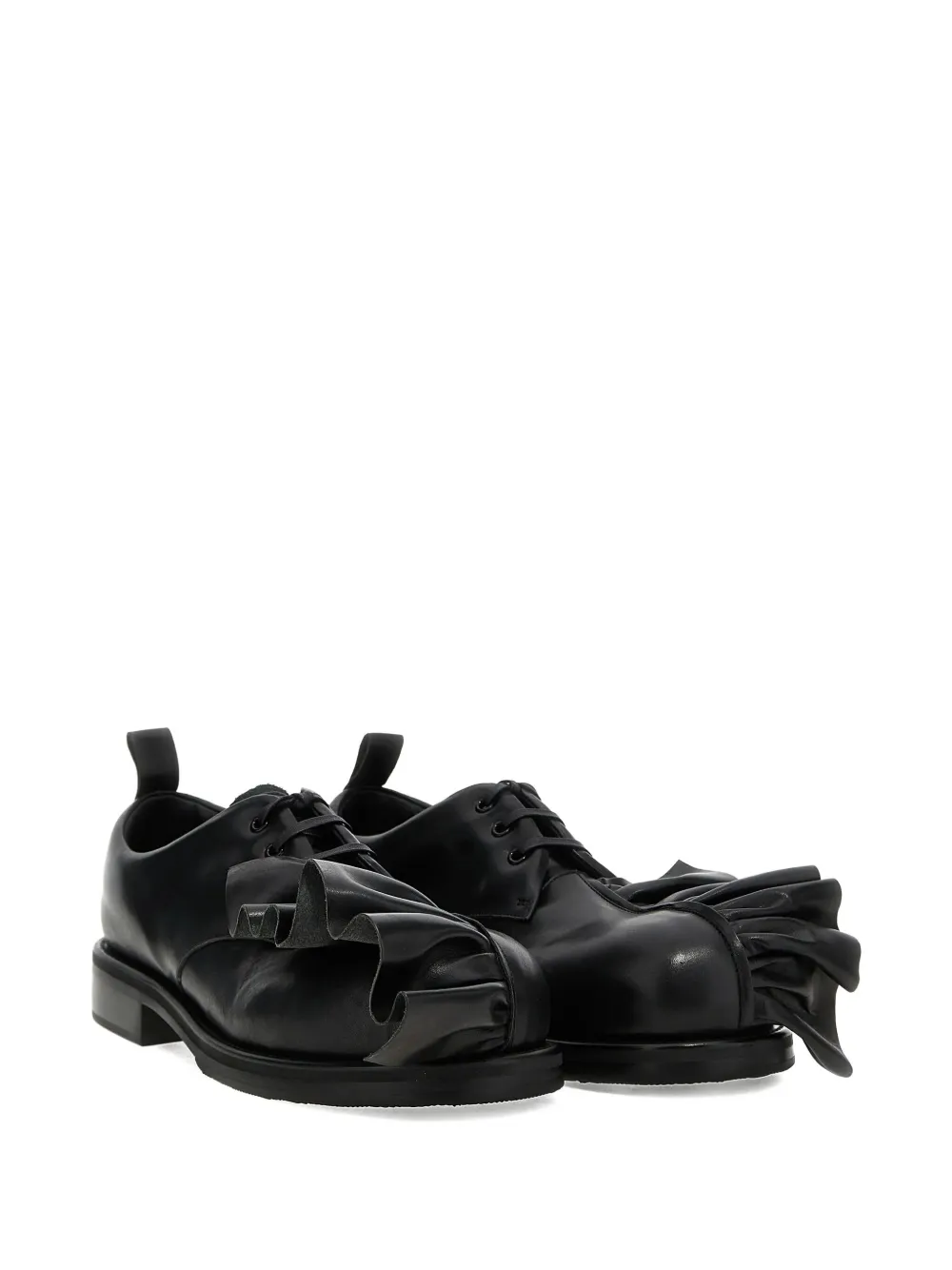 Comme des Garçons Homme Plus ruffle-detail lace-up shoes Black
