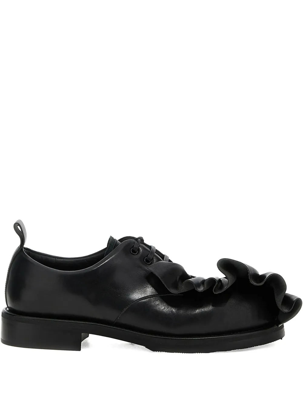 Comme des Garçons Homme Plus ruffle-detail lace-up shoes Black
