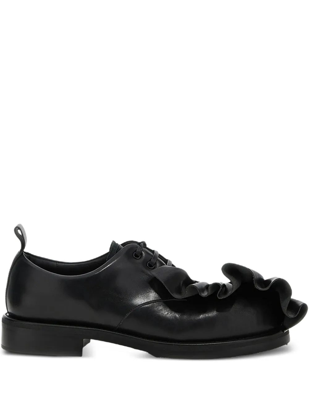 Comme des Garçons Homme Plus ruffle-detail lace-up shoes Black