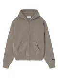 FEAR OF GOD ESSENTIALS logo-print zip-up hoodie - Grey