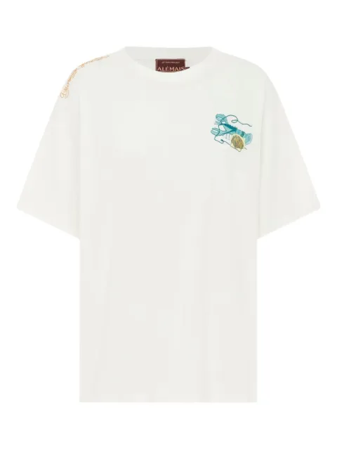 ALEMAIS Tide lobster-embroidered T-shirt