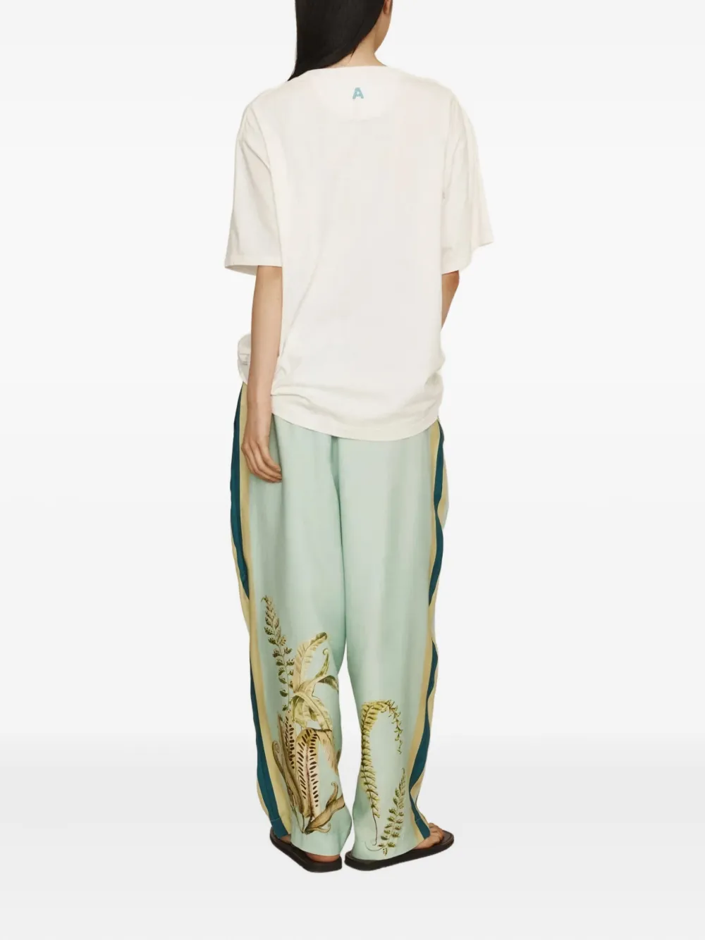 ALEMAIS Tide T-shirt met geborduurde kreeft Wit