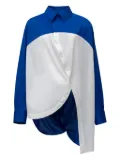 Anrealage Doraemon colour-block asymmetrical shirt - Blue