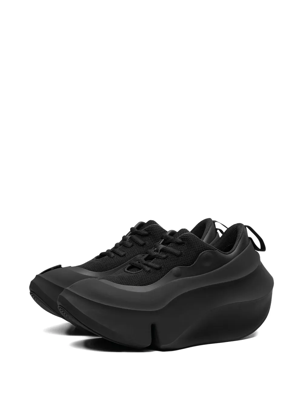 Grounds Orca Wave Lace-up Platform Sneakers In Black
