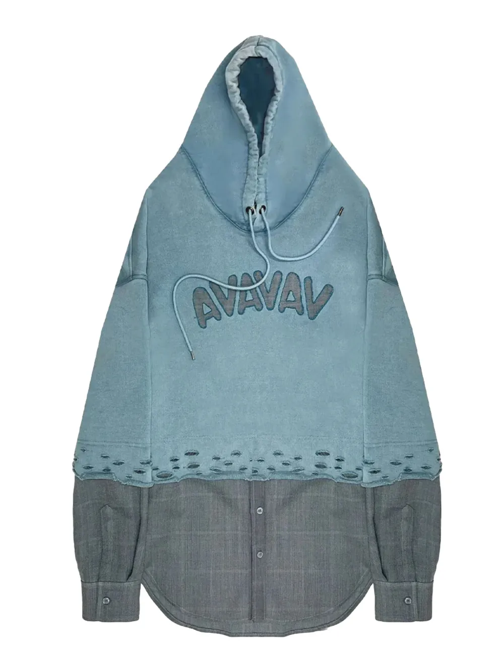 AVAVAV distressed-detail hoodie - Blauw