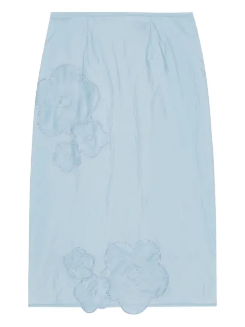Cecilie Bahnsen flower-appliqué midi skirt