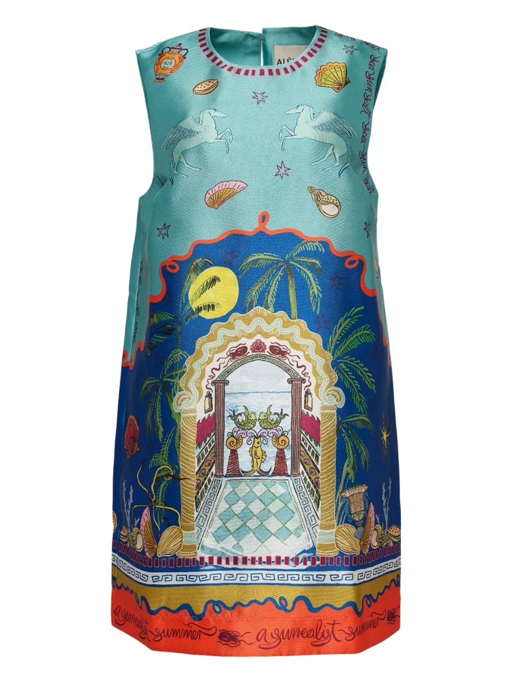 Surrealist Summer sleeveless mini dress