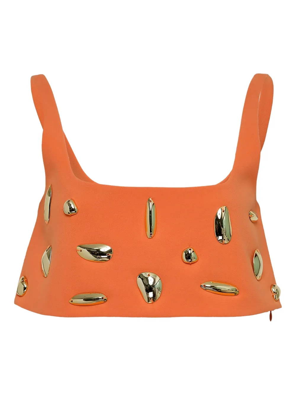 Alexis Embellished Tank Top In Orange
