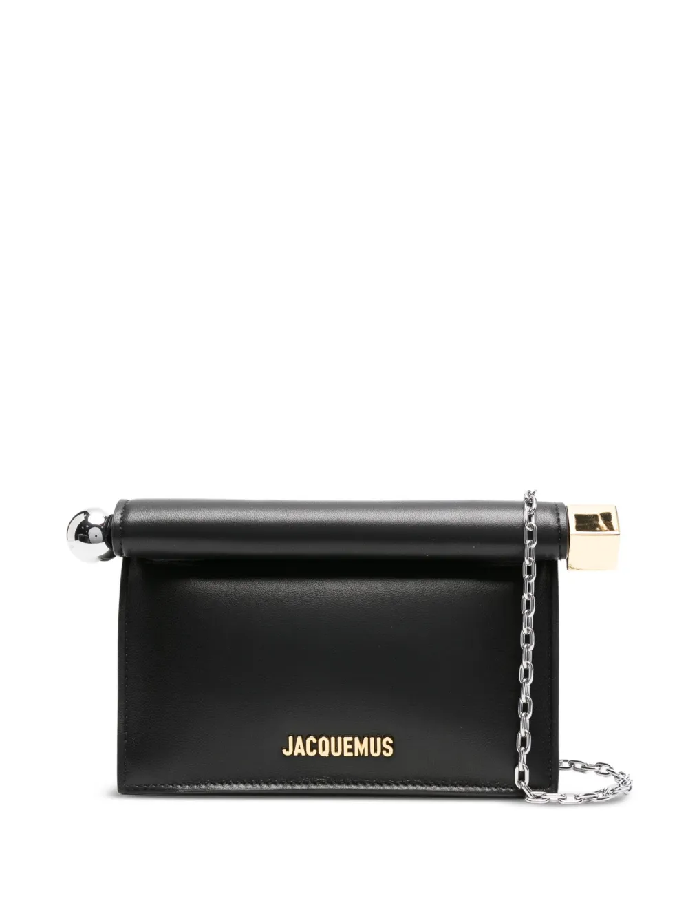 Jacquemus The Small Rond Carré kleine clutch Zwart