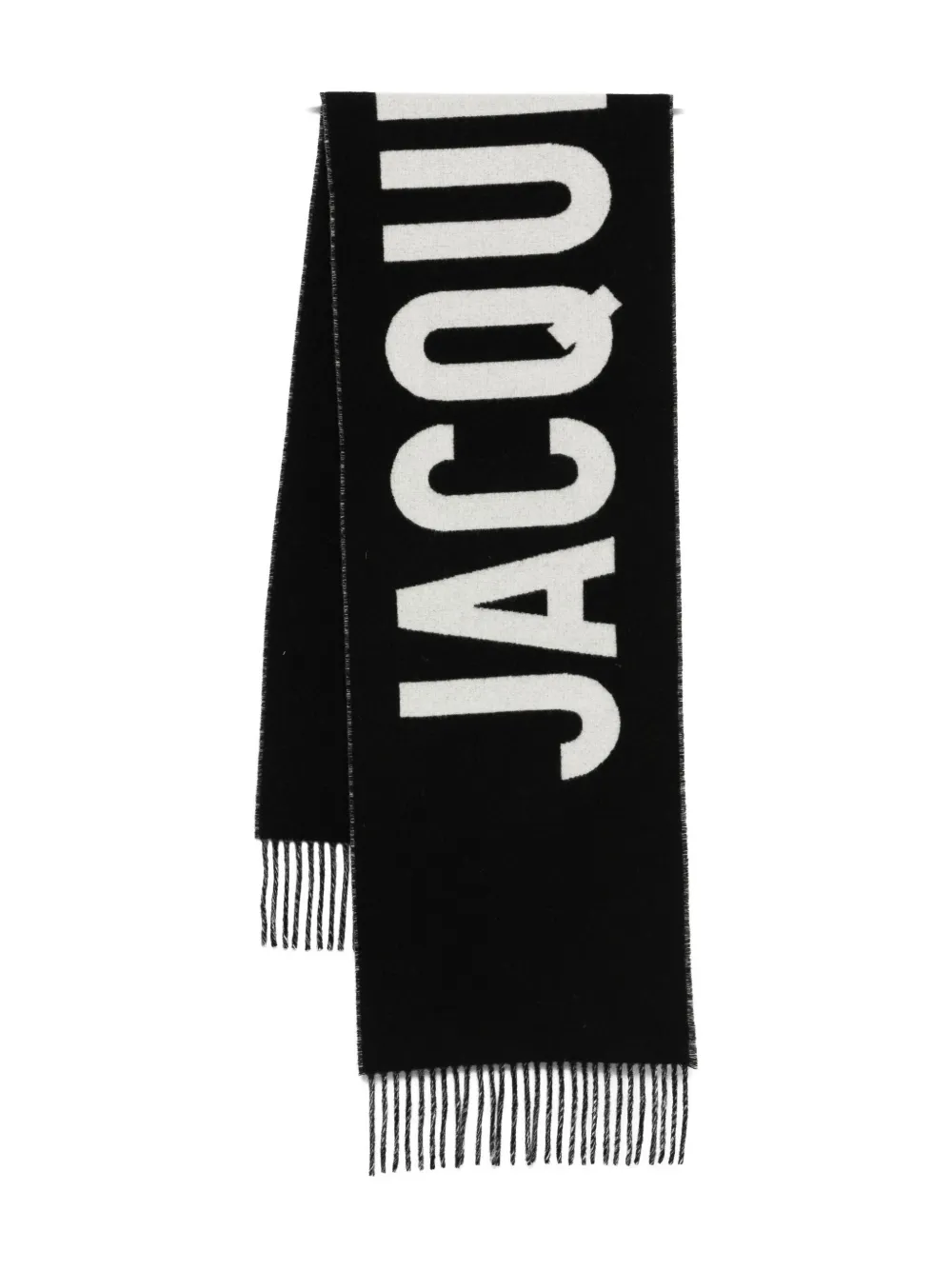 Jacquemus logo-embroidered scarf Zwart