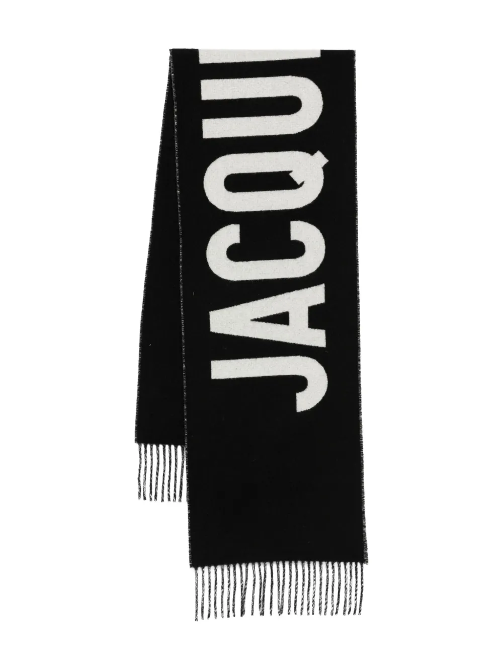 Jacquemus Sjaal met geborduurd logo Zwart