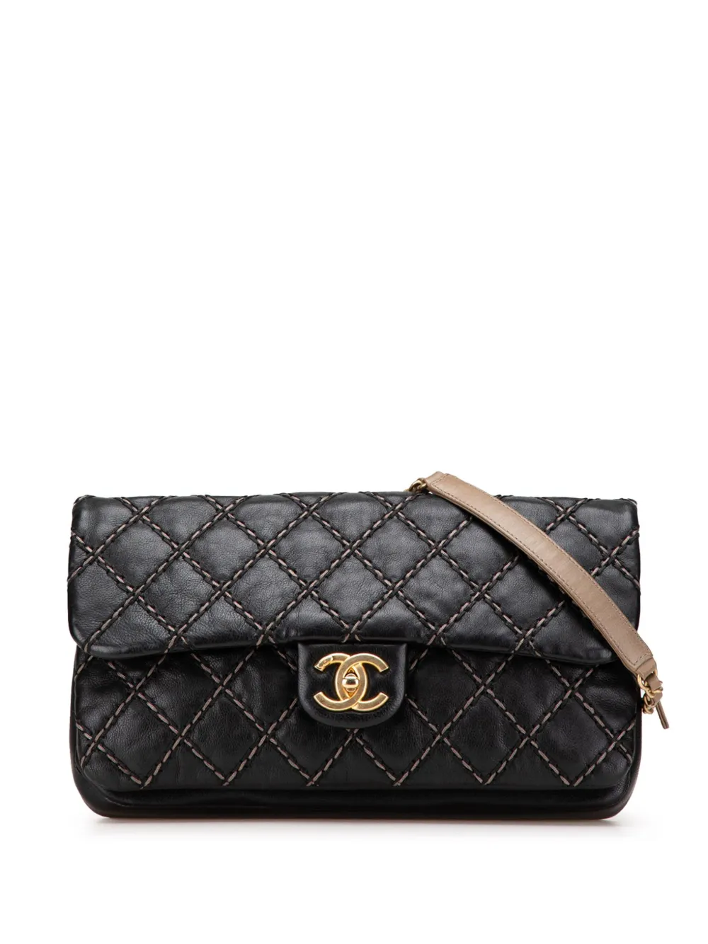 CHANEL Pre-Owned 2014 Paris Dallas Quilted Calfskin Chic Stitch Flap shoulder bag | Brown | Image 1