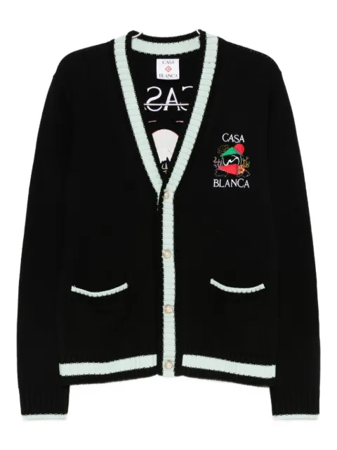 Casablanca embroidered panel cardigan