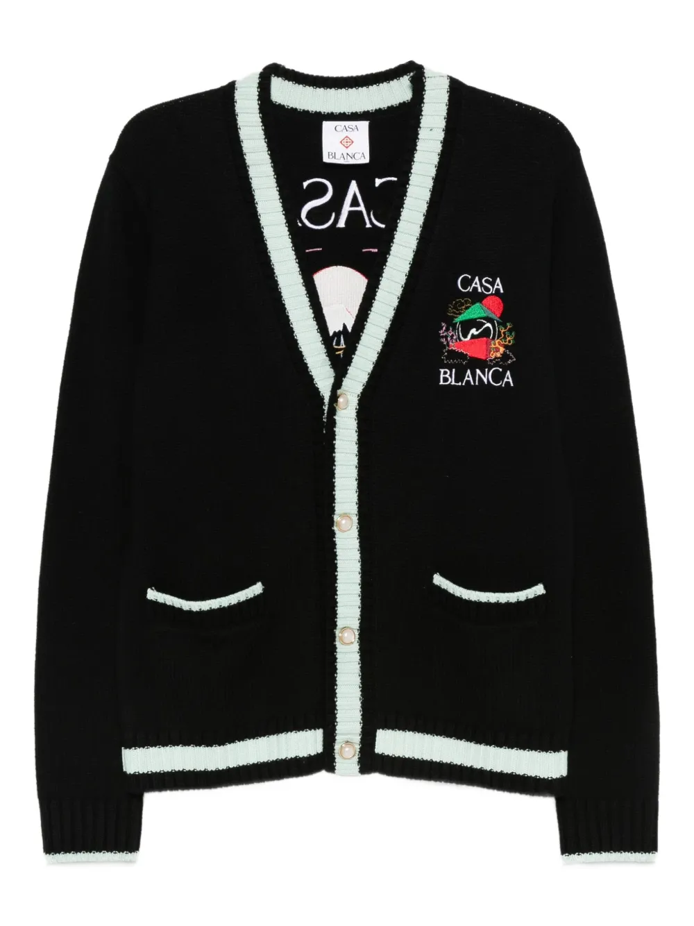 Casablanca Vest met geborduurd vlak Zwart