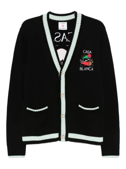 Casablanca embroidered panel cardigan
