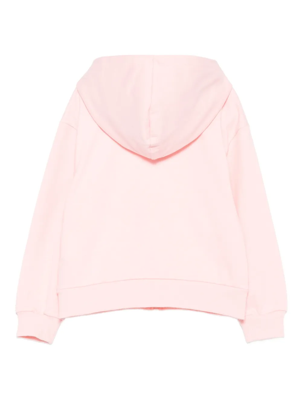 Moschino Kids Hoodie met teddyprint en rits Roze
