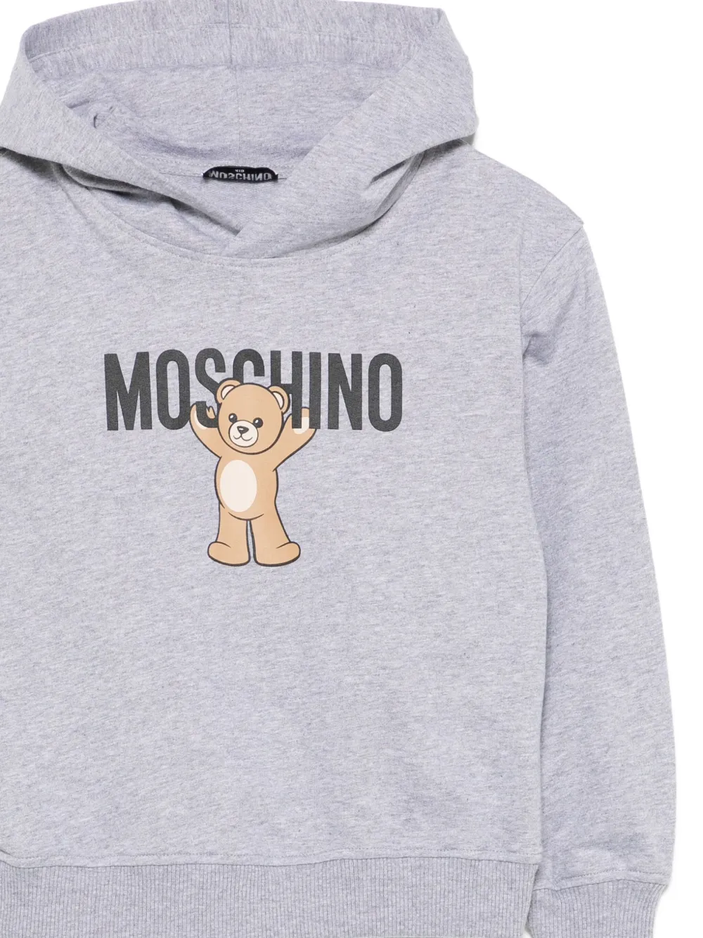 Moschino Kids Hoodie met teddybeerprint Grijs