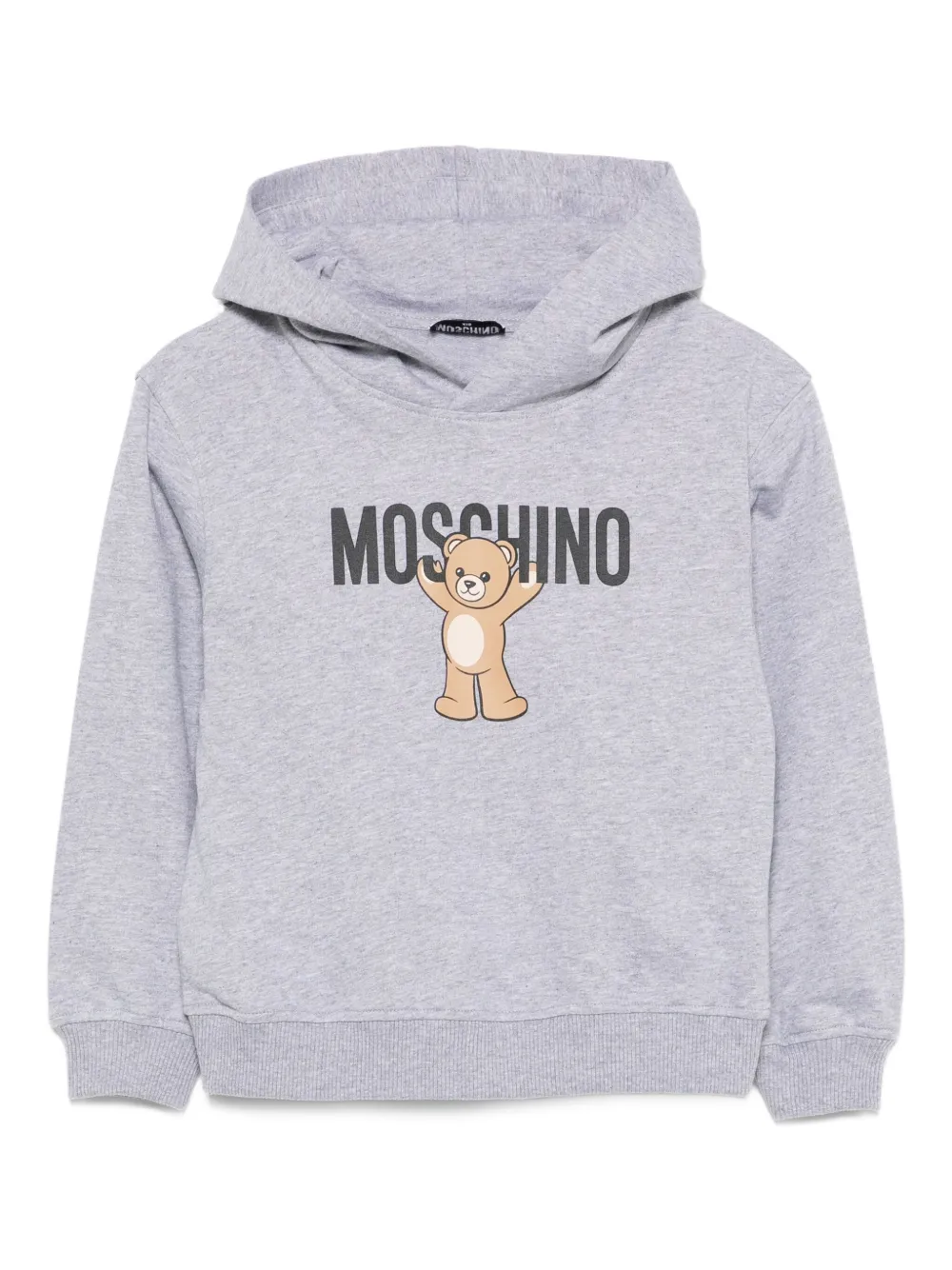 Moschino Kids teddy-print hoodie | Grey | Image 1