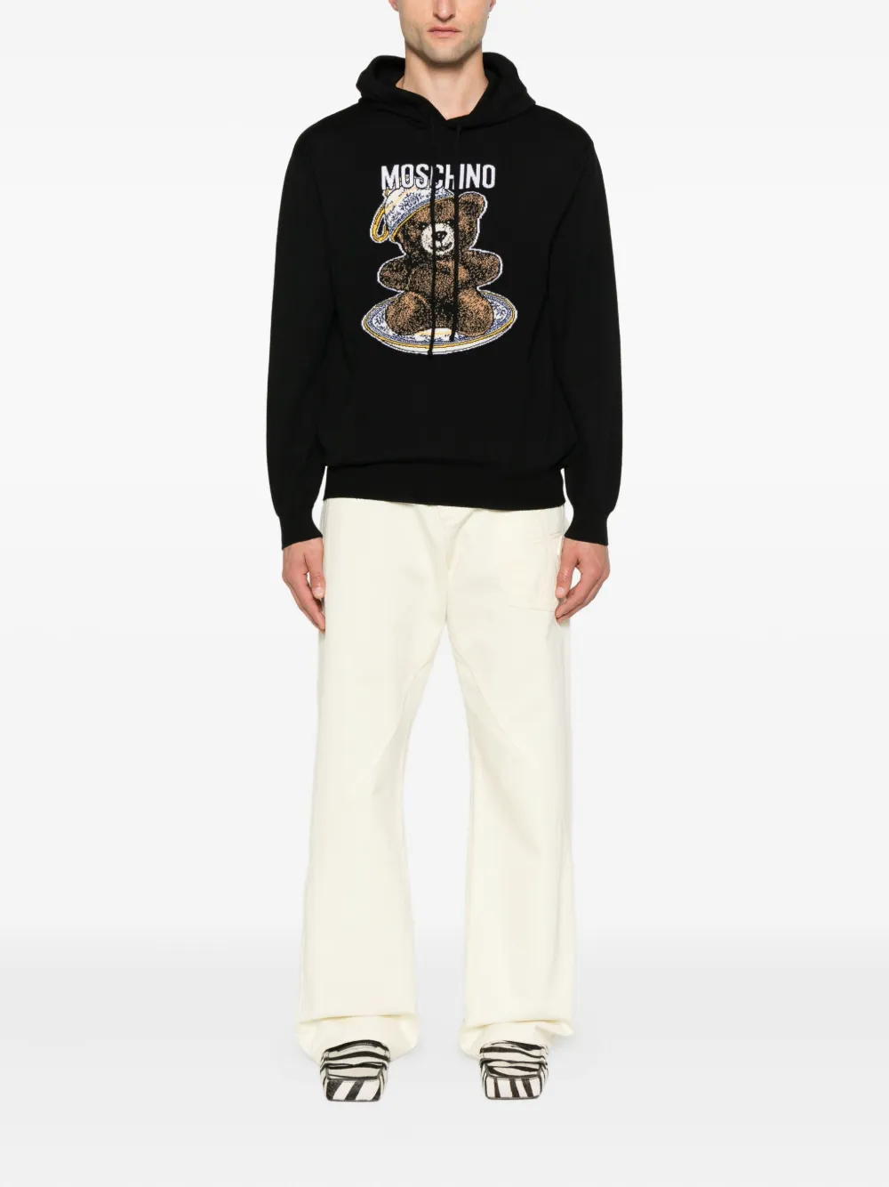 Moschino Hoodie met Teddy Bear-print Zwart