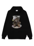 Moschino Teddy Bear-intarsia hoodie - Black