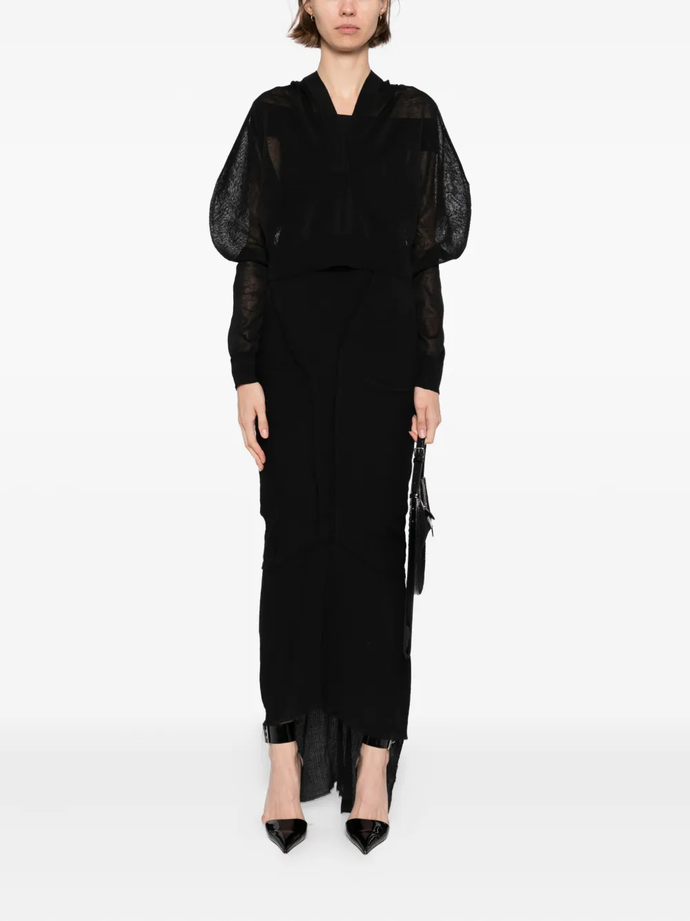 Alaïa knitted cropped hoodie | Hoodies | Image 2