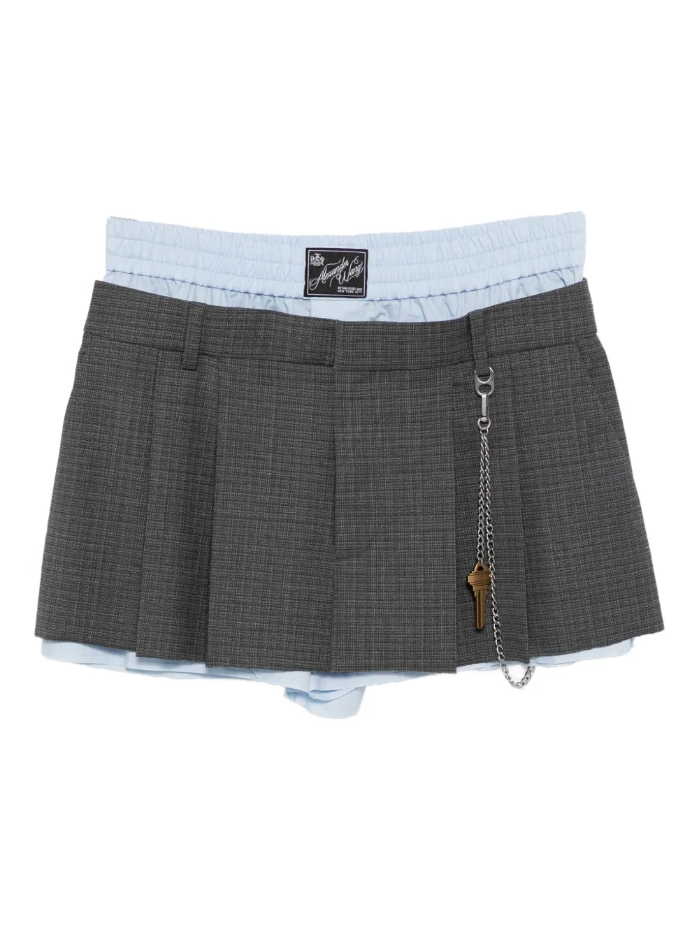 Alexander Wang Geplooide skorts met ketting Grijs