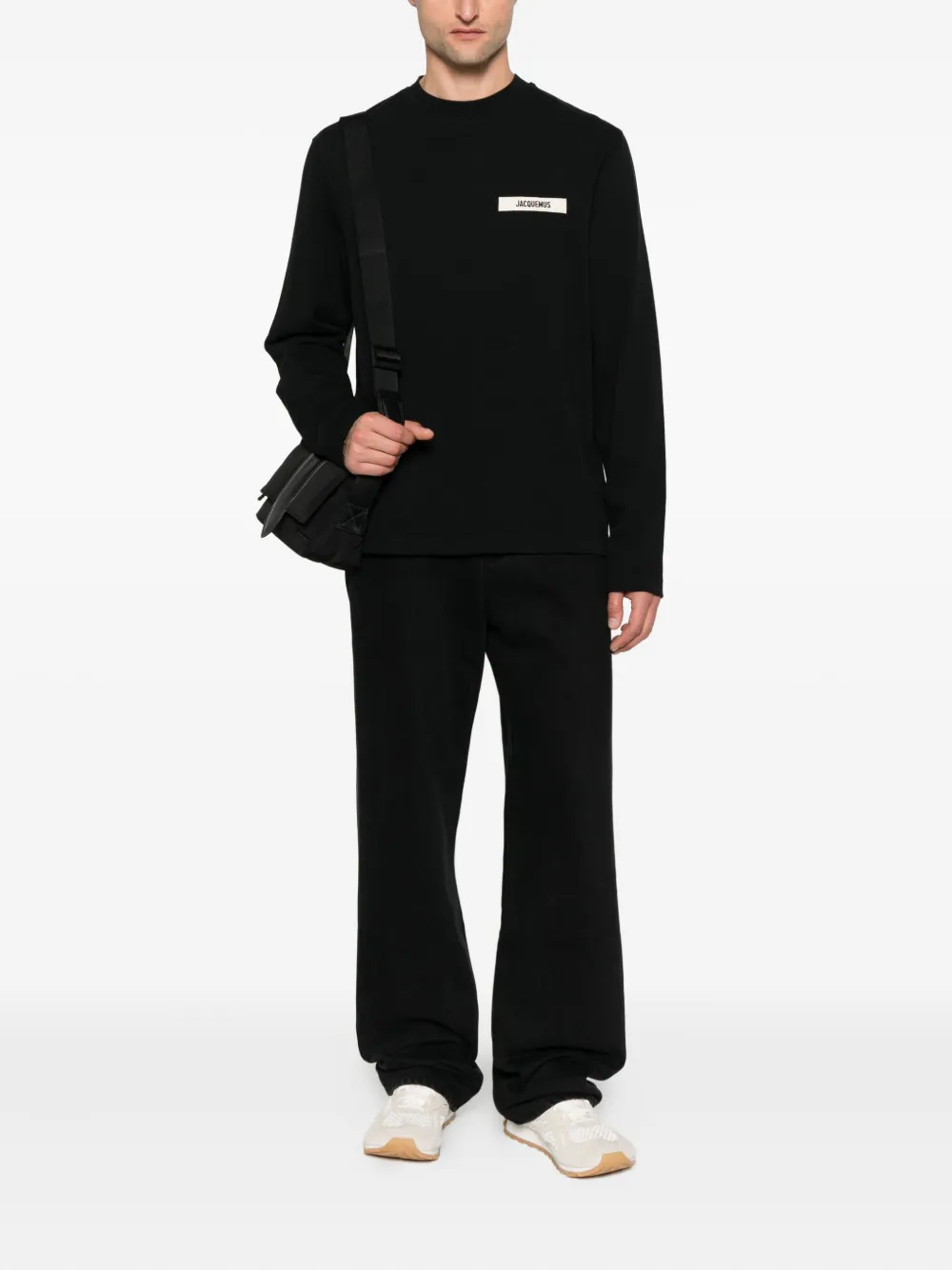 Jacquemus Le T-shirt Gros Grain T-shirt Zwart
