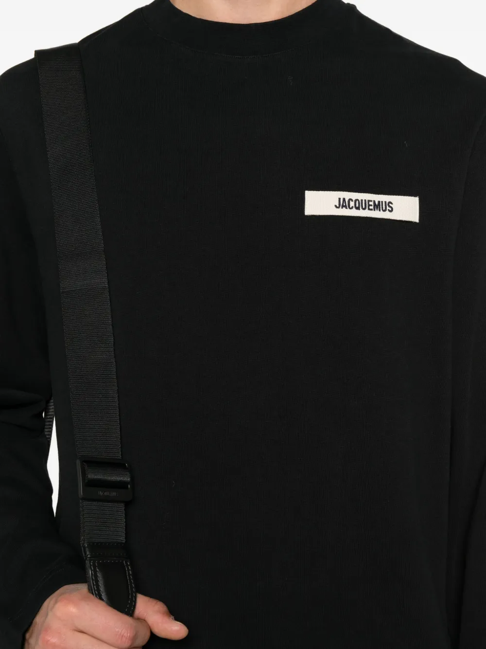 Jacquemus Le T-shirt Gros Grain T-shirt Zwart