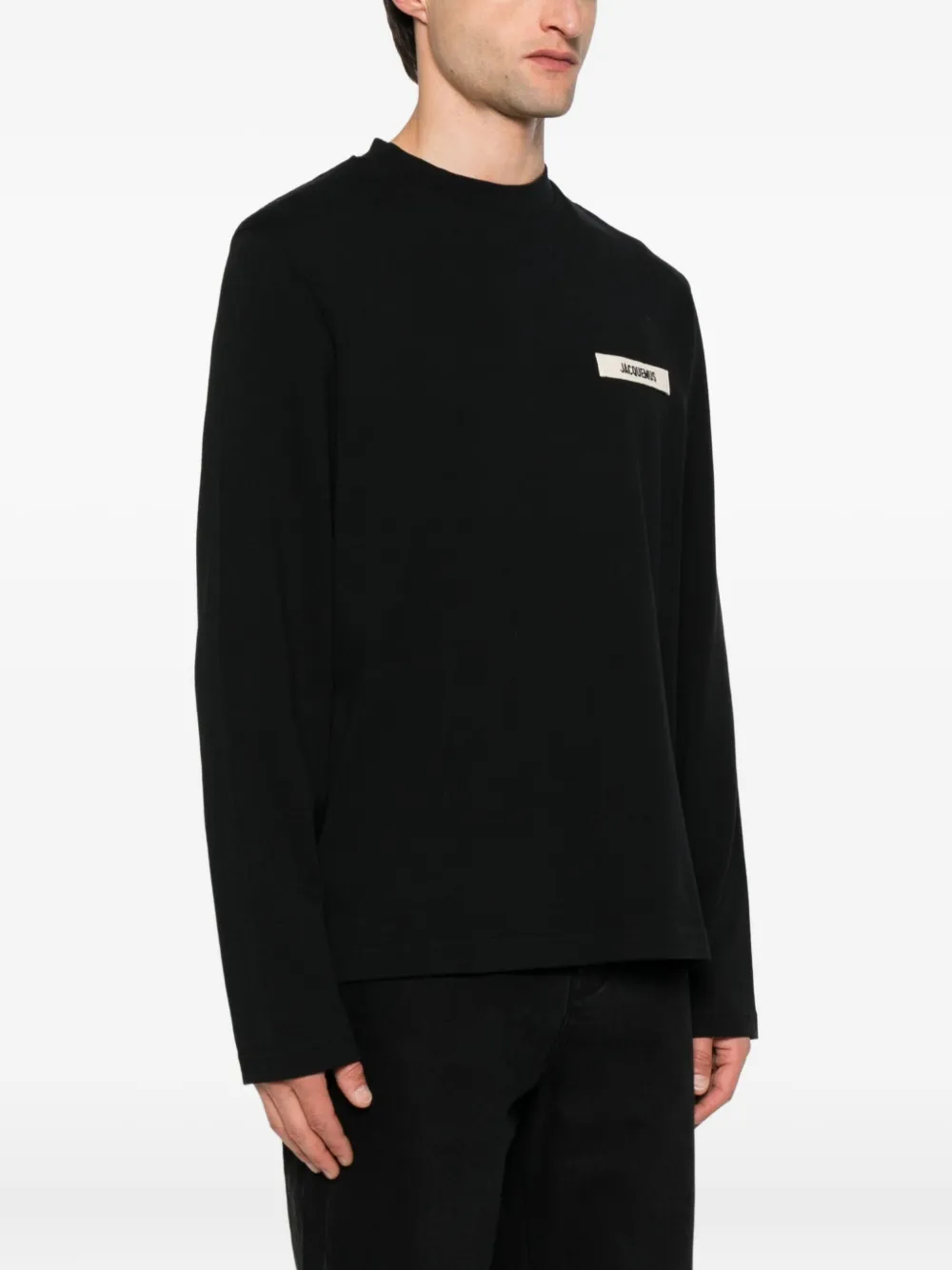 Jacquemus Le T-shirt Gros Grain T-shirt Zwart