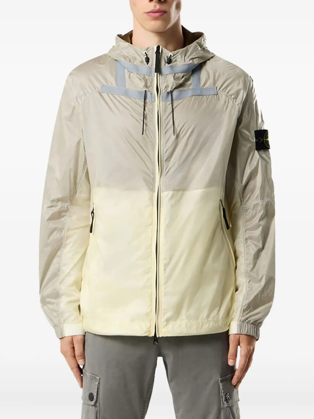 Stone Island Jack met reflecterend detail en capuchon Beige