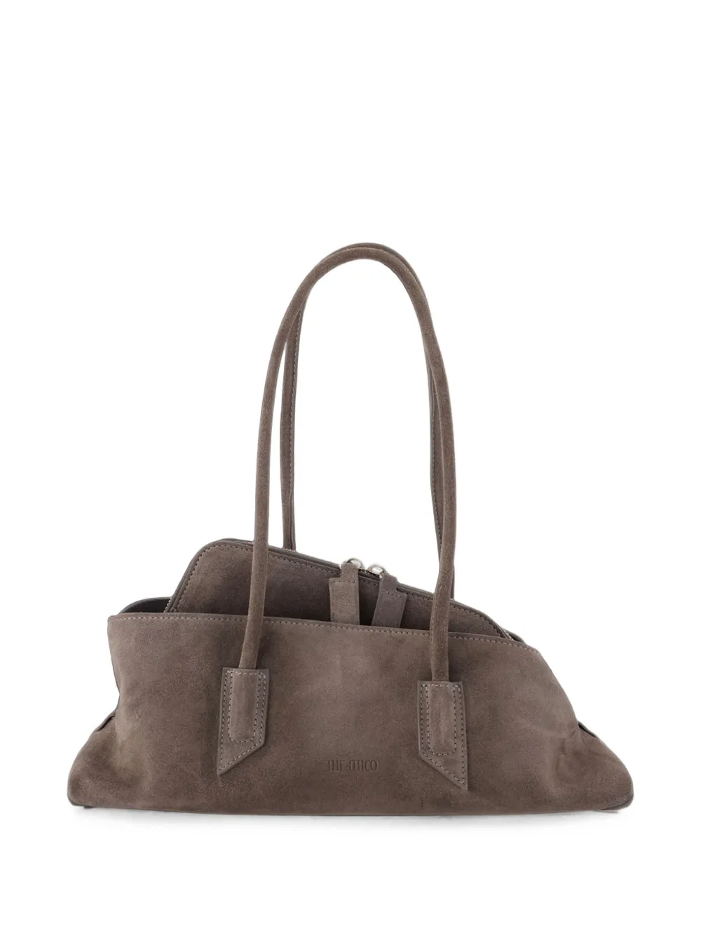 The Attico small La Passeggiata suede shoulder bag