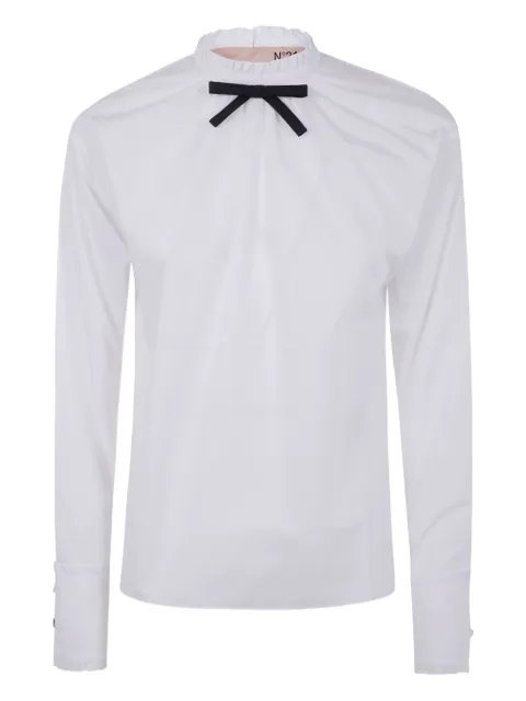 Nº21 bow-detailed ruffled shirt