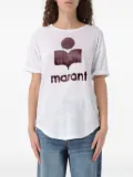 MARANT ÉTOILE logo-print linen T-shirt - White