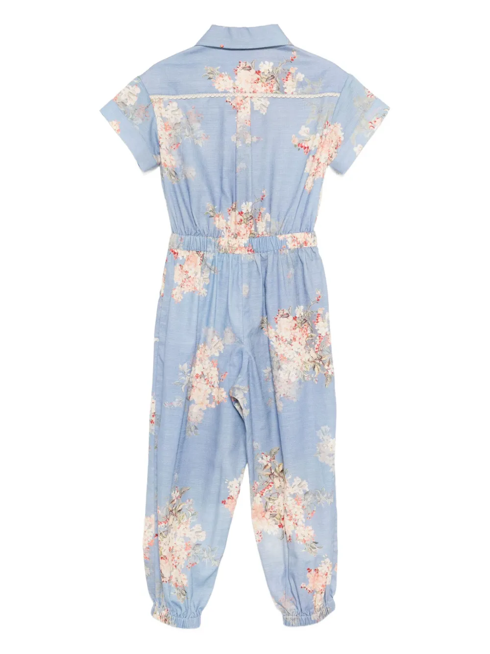 ZIMMERMANN Kids Cascadian jumpsuit met bloemenprint Blauw