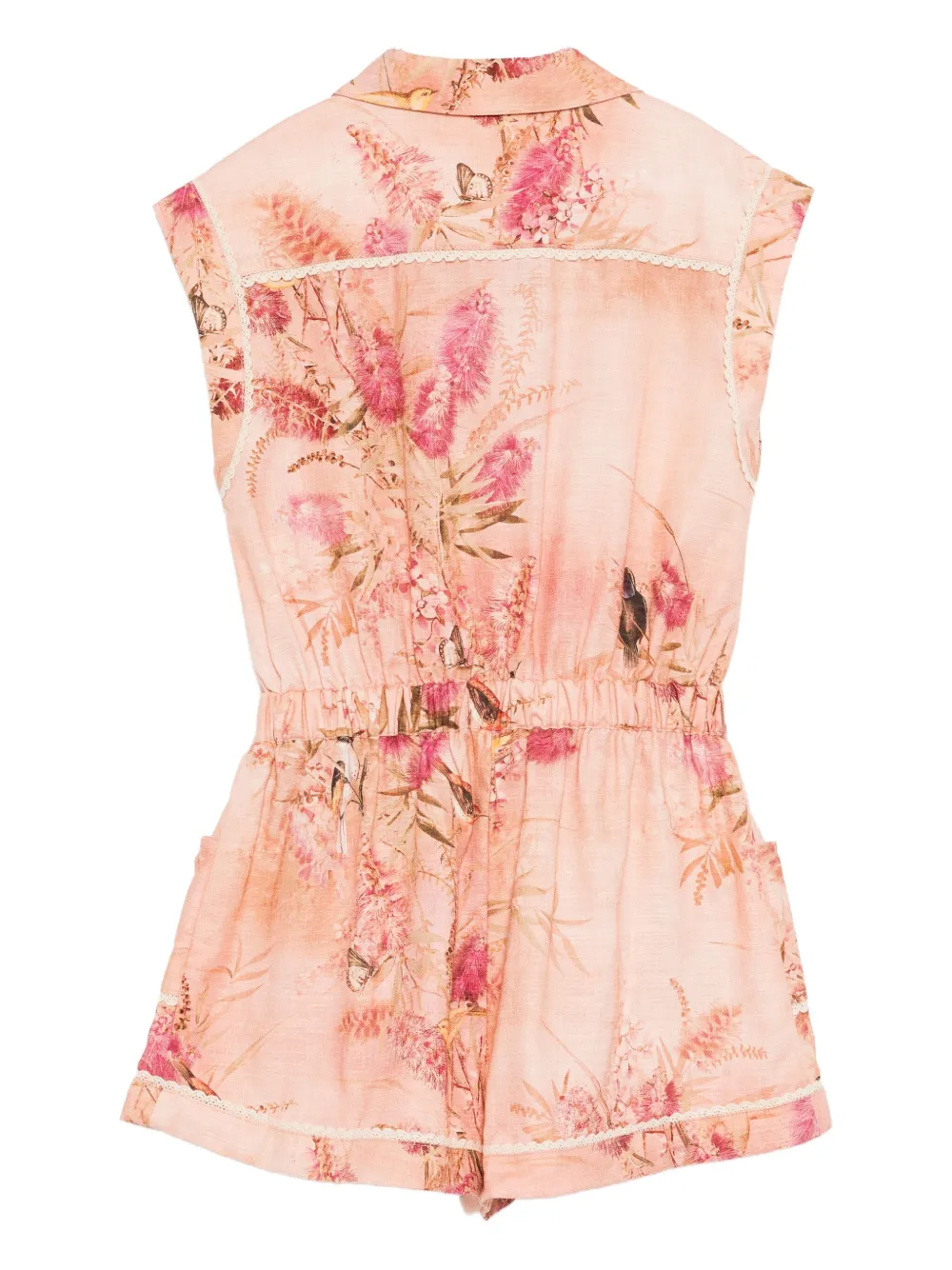 ZIMMERMANN Kids Cascadian playsuit met bloemenprint Roze