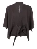 Rick Owens tie-front cape top - Brown